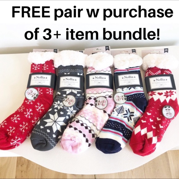 Looks by Lauren Other - Warm Cozy Sherpa Socks Stocking Stuffer